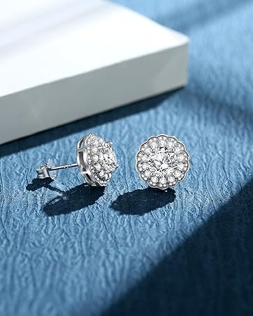 moissanite stud earrings